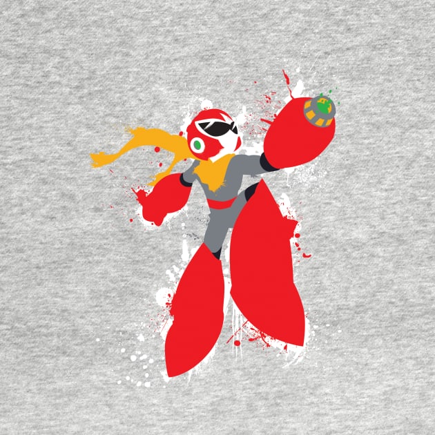 Proto Man Splatter Shirt by TheDailyRobot